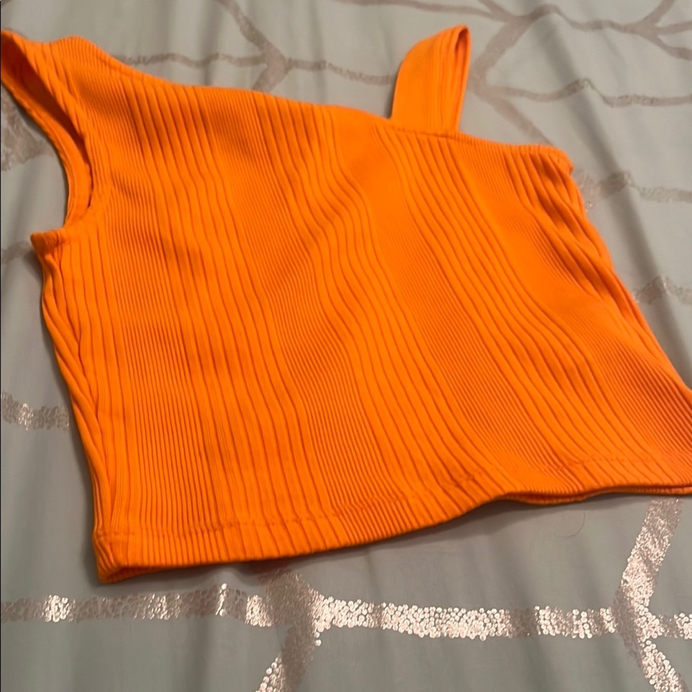 Orange Ribbed Top - Picture 5 of 5